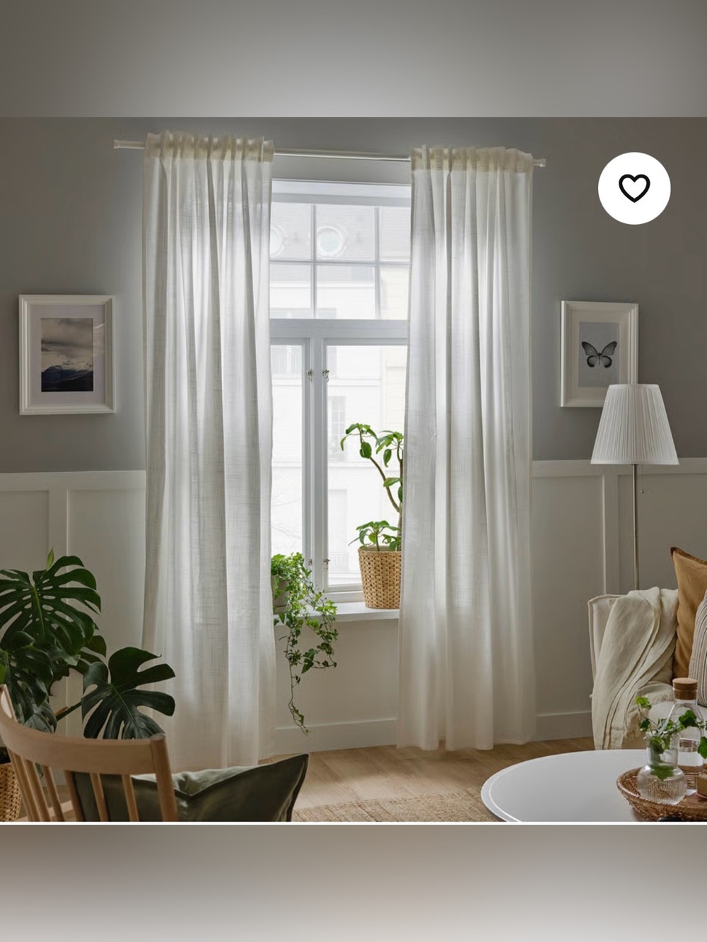 New IKEA SILVERLONN CURTAINS 145 x 250cm 57"x 98" White TEXTURE Sheer Cotton